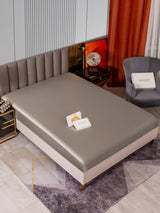 [Grau] SilkSilky-DE 22Momme Spannbettlaken 002