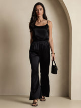 [Schwarz] SilkSilky-DE Spaghetti Strap Cami Top 009
