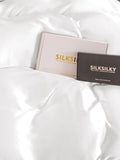 SilkSilky DE 25Momme Reine Seide Duvet Cover Weiß 004