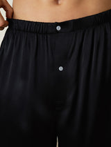 [Schwarz] SilkSilky-DE Mens Sleep Bottoms 006