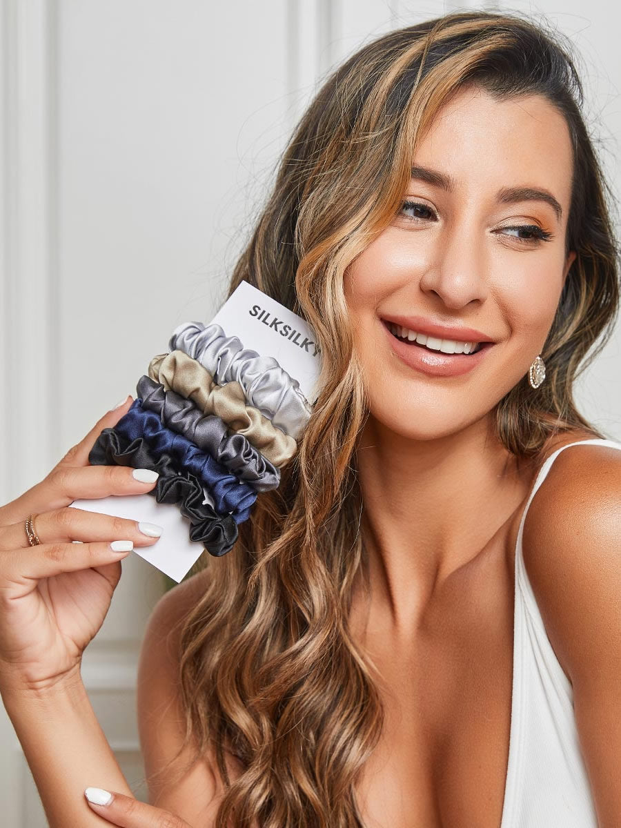 [Group2] SilkSilky-DE 19Momme Reine Seide Scrunchie 001