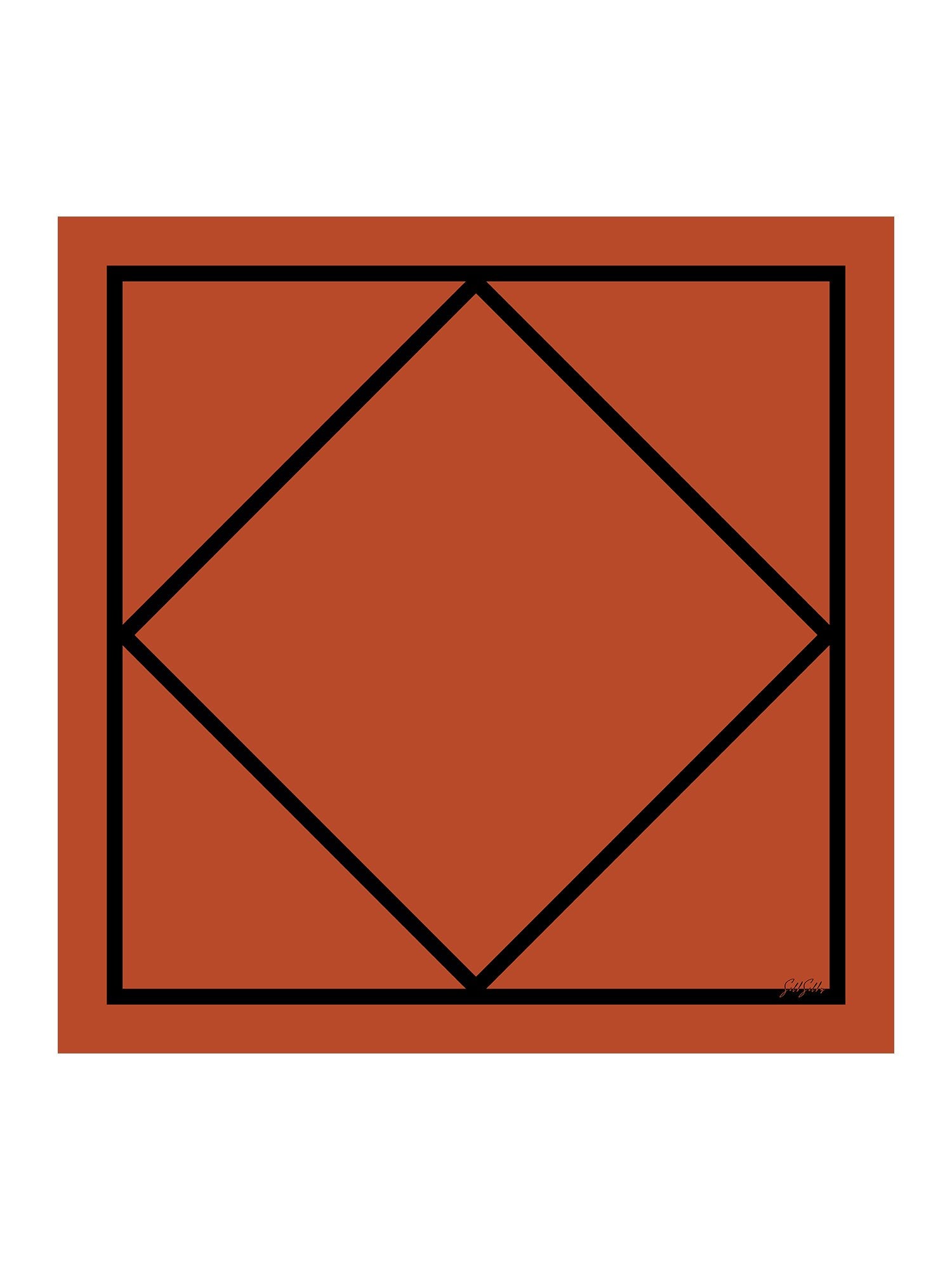 [Orangenes Quadrat] SilkSilky-DE Scarf 001