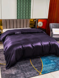 SilkSilky DE 25Momme Reine Seide Duvet Cover Dunkelviolett 003