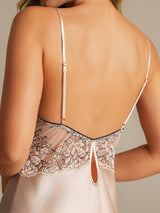 [Rosa] SilkSilky-DE Sleeveless Deep V Neck Nachthemden 004