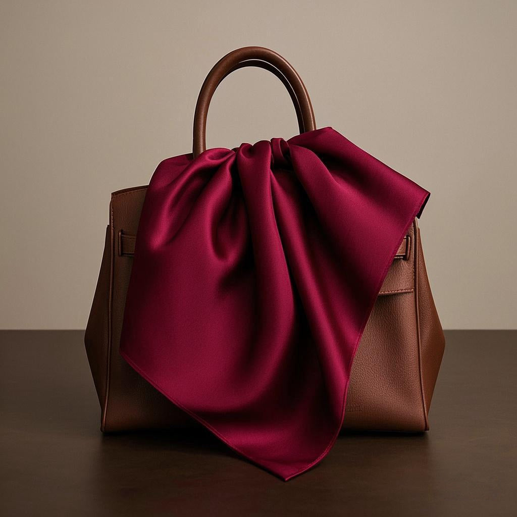 [Dunkelrot] SilkSilky-DE Reine Seide Scarf 002