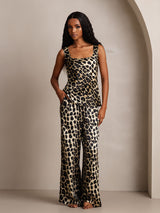 [Leopard] SilkSilky-DE Reine Seide Camisole Set 004,
