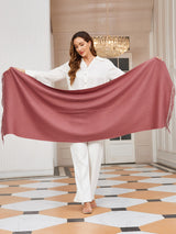 [Blasses Mauve] SilkSilky-DE Wolle Schals 004