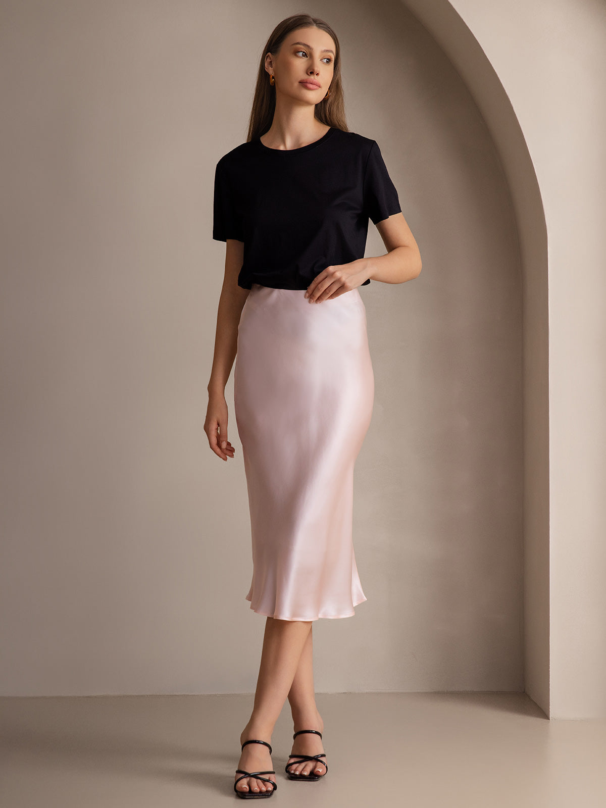 [Hellrosa] SilkSilky-DE 19Momme Reine Seide Skirt 006