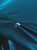 [König Blau] SilkSilky-DE 22Momme Reine Seide Bedding Set 007,
