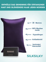 [Dunkelviolett] SilkSilky-DE 30Momme Reine Seide Pillowcase 003