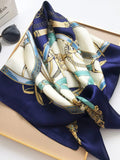 SilkSilky DE Reine Seide Scarf Dunkelblau 002