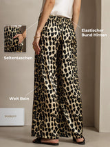 [Leopard] SilkSilky-DE 19Momme Seide Womens Pants 001,
