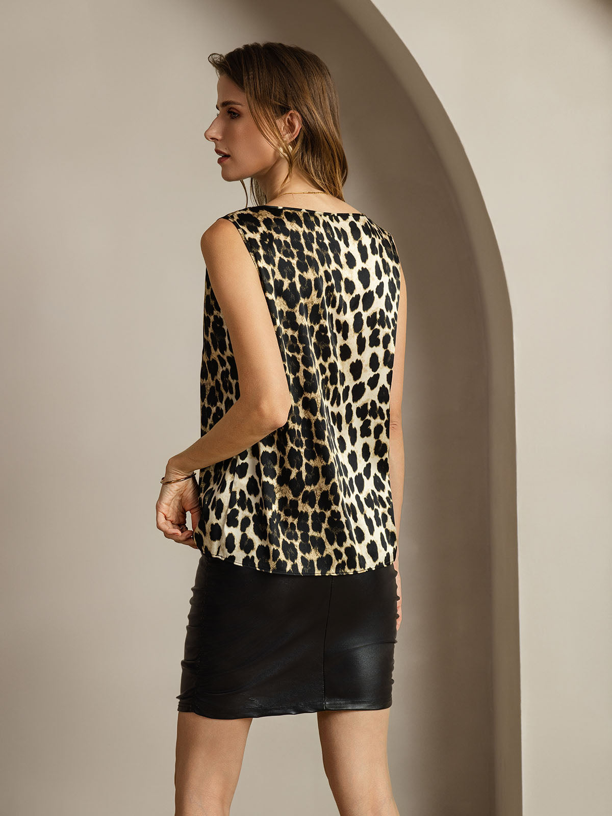 [Leopard] SilkSilky-DE 19Momme Seide Camisoles 002