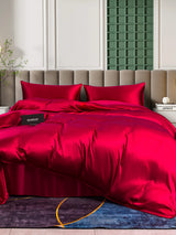 [Rotwein] SilkSilky-DE 25Momme Reine Seide Bedding Set 001