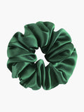 SilkSilky DE 19Momme Reine Seide Scrunchie Dunkelgrün 003