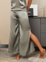 [Graugrün] SilkSilky-DE Reine Seide Womens Pants 002