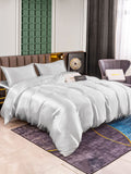 SilkSilky DE 25Momme Reine Seide Bedding Set Silber 004