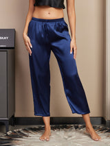 [Dunkelblau] SilkSilky-DE Women's Sleep Pants 003