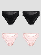 [Schwarz+Hellrosa] SilkSilky-DE Seidenstrick Panty 003
