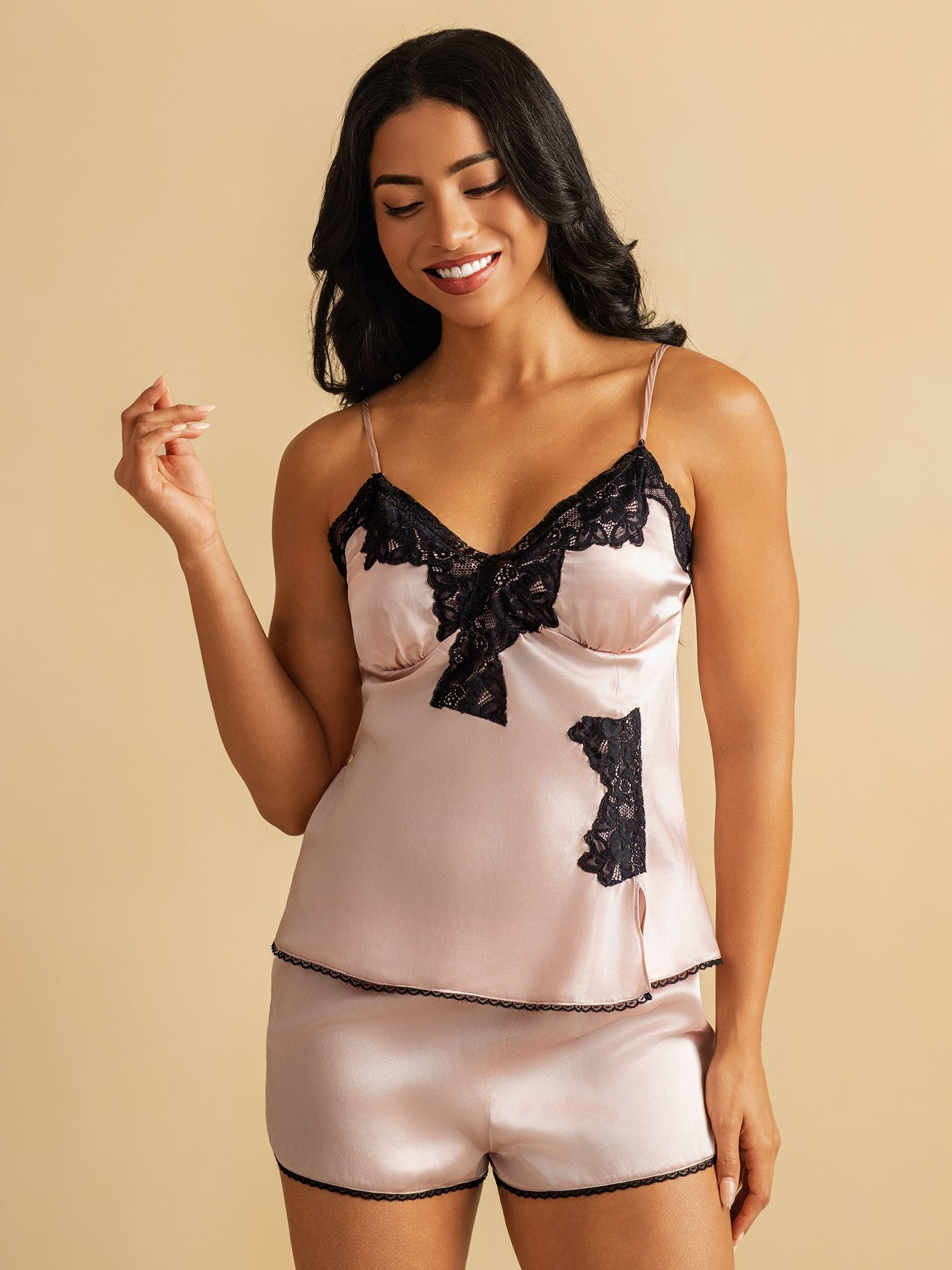 [Rosa] SilkSilky-DE Reine Seide Camisole Set 003