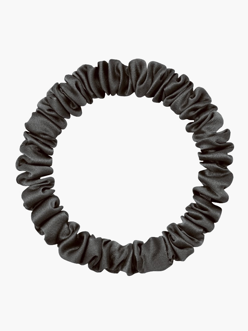 SilkSilky DE 19Momme Reine Seide Scrunchie Schwarz 004