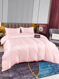 SilkSilky DE 22Momme Reine Seide Bedding Set Rosa 004