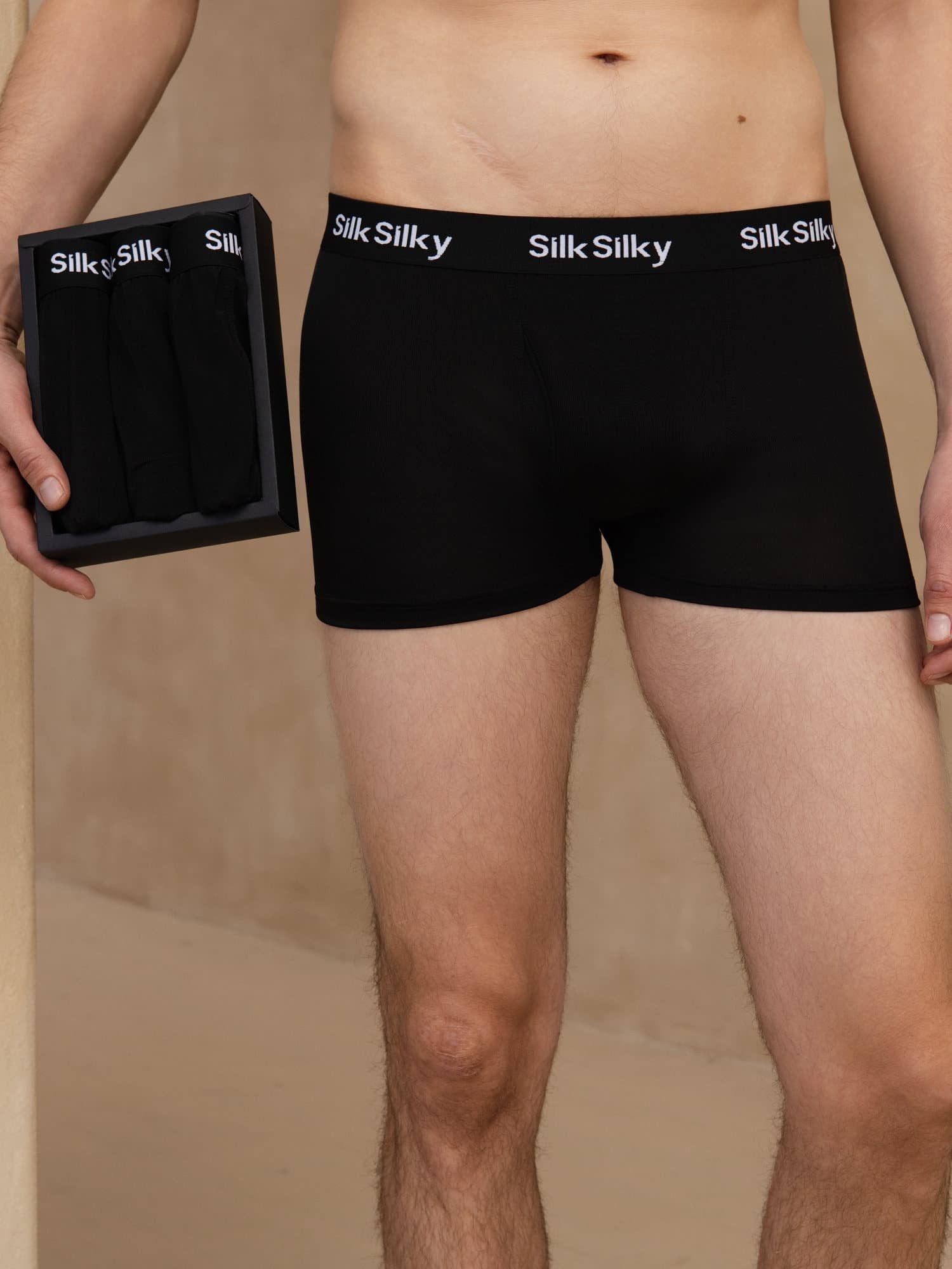 [Schwarz] SilkSilky-DE Herrenunterwäsche 001