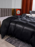 SilkSilky DE 22Momme Reine Seide Duvet Cover Schwarz 003