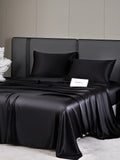 SilkSilky DE 19Momme Reine Seide Bedding Set Schwarz 003