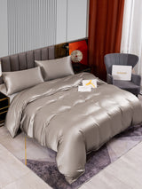 [Grau] SilkSilky-DE 22Momme Reine Seide Bedding Set 002,