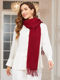 SilkSilky DE Wolle Scarf Dunkelrot 002