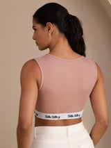 [Rosa] SilkSilky-DE Sleeveless Crew Neck Cami Top 002