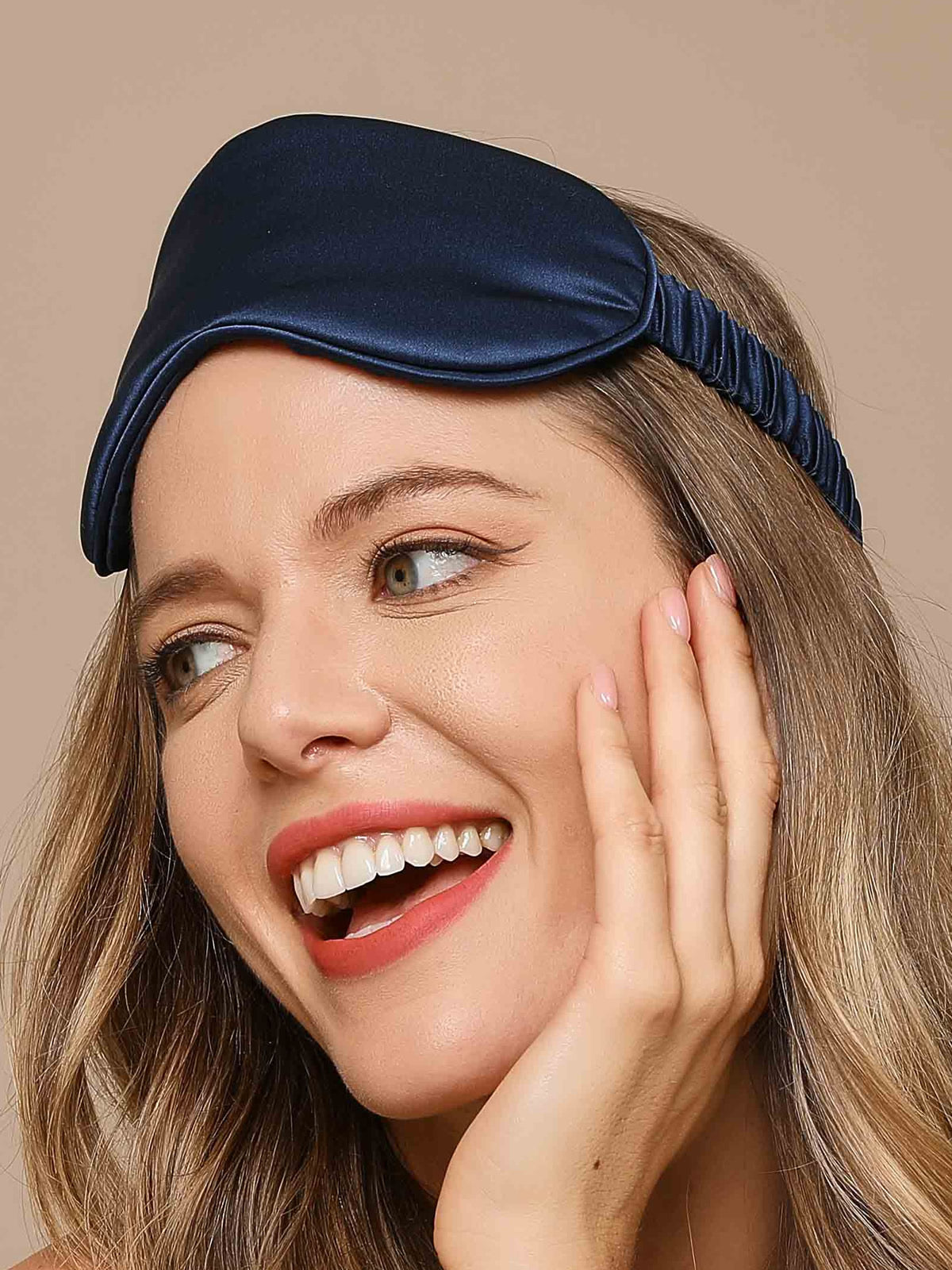 [Dunkelblau] SilkSilky-DE 19Momme Reine Seide Eye Mask 004