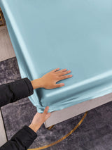 [Hellblau] SilkSilky-DE 19Momme Spannbettlaken 006