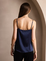 [Dunkelblau] SilkSilky-DE Spaghetti Strap Cami Top 002