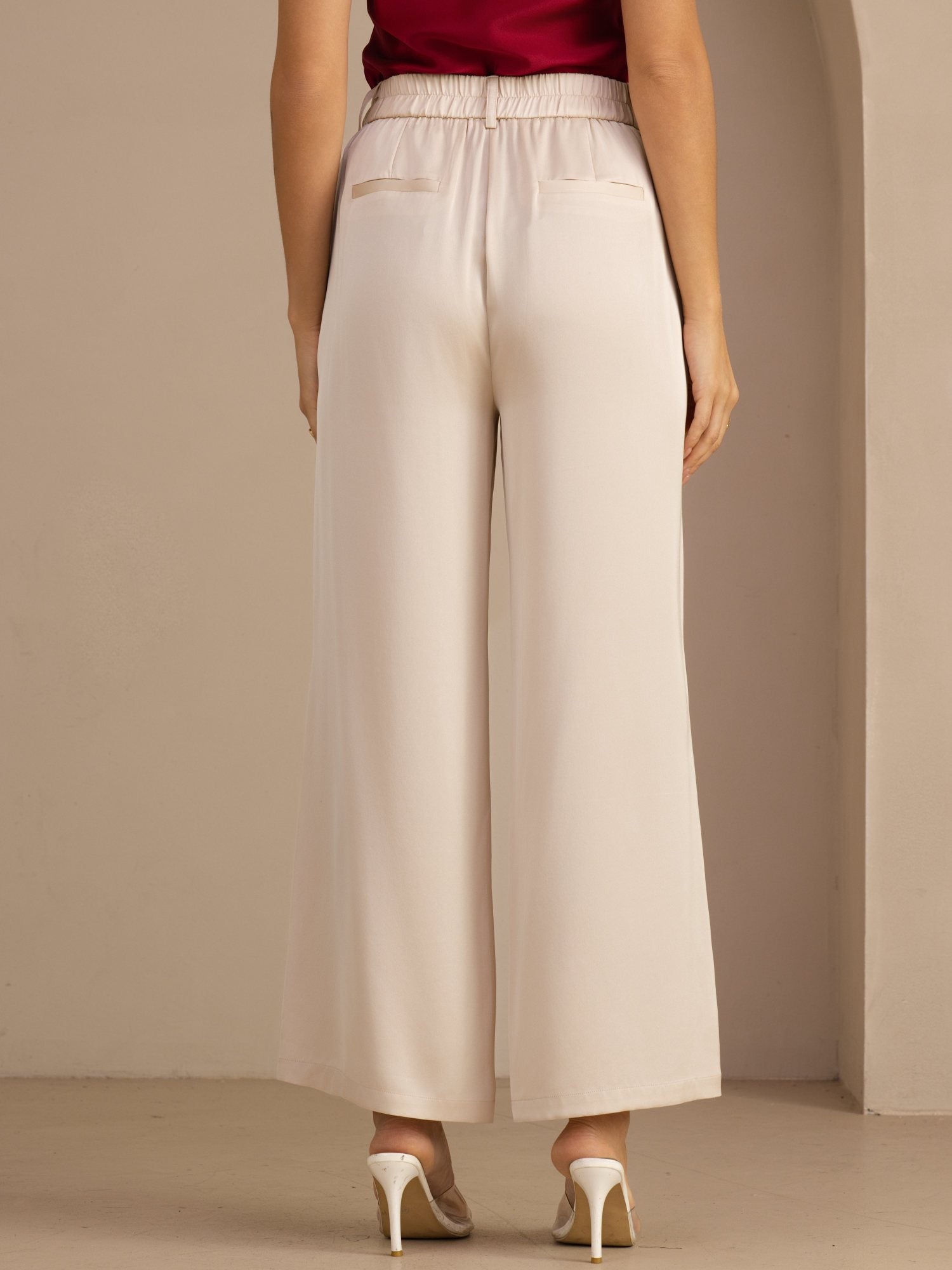 [Beige] SilkSilky-DE Womens Pants 002