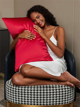 [Rotwein] SilkSilky-DE 30Momme Reine Seide Pillowcase 002