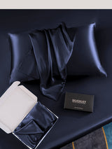 [Dunkelblau] SilkSilky-DE 19Momme Reine Seide Pillowcase 005