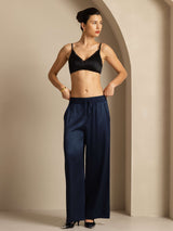 [Dunkelblau] SilkSilky-DE 19Momme Womens Pants 008