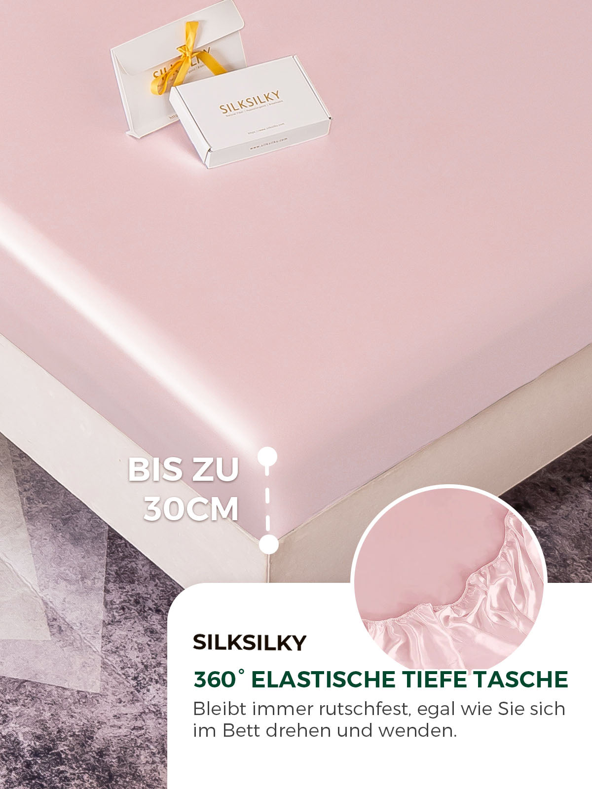 [Rosa] SilkSilky-DE 19Momme Reine Seide Sheet 004