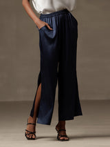 [Dunkelblau] SilkSilky-DE 19Momme Seide Womens Pants 001