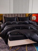 [Schwarz] SilkSilky-DE 22Momme Reine Seide Bedding Set 003,