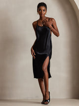 [Schwarz] SilkSilky-DE Sleeveless Kleider 002