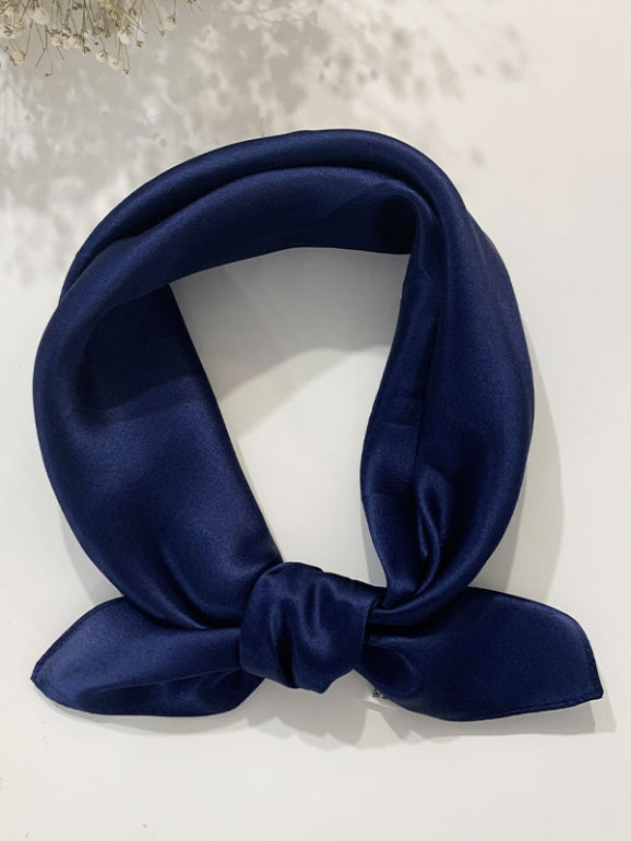 SilkSilky DE Reine Seide Scarf Dunkelblau 001