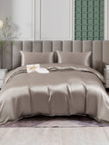 SilkSilky DE 25Momme Reine Seide Bedding Set Grau 001