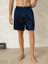 [Dunkelblau] SilkSilky-DE Mens Sleep Bottoms 001