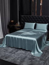 [Graublau] SilkSilky-DE 22Momme Bettwäsche Sets 002