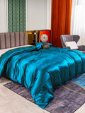 SilkSilky DE 25Momme Reine Seide Duvet Cover KönigBlau 002