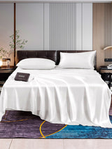 [Weiß] SilkSilky-DE 22Momme Reine Seide Bedding Set 001,