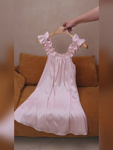 SilkSilky-DE Sleeveless Square Neck Nachthemden video 001